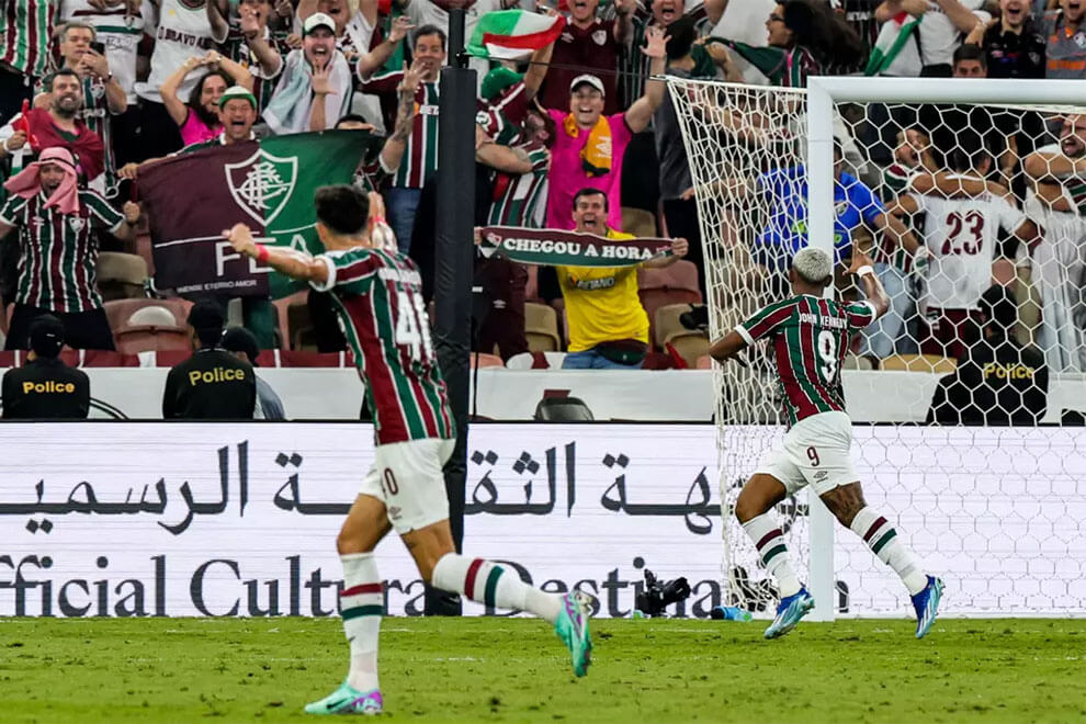 John Kennedy does it againAfter scoring Fluminense's winner in the Copa Libertadores final over Boca Juniors, he popped up once again to net in the Club World Cup semi-final win over Al Ahly.