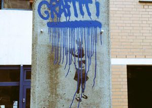 تخریب آخرین گرافیتی بنکسی در آلمان