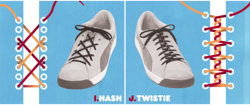 Как красиво завязать шнурки на кроссовках 6 дырок женские по шагово