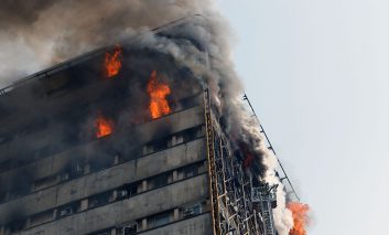 گزارش تصویری حادثه آتش‌سوزی ساختمان پلاسکو