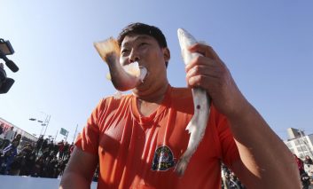 مسابقه ماهیگیری در کره جنوبی