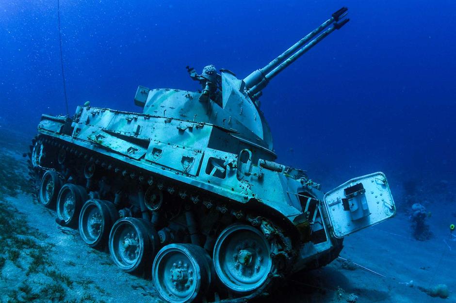Underwater military museum, Aqaba, Jordan