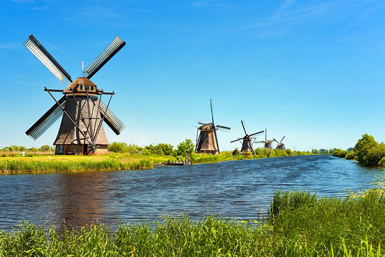 The Windmills of Kinderdijk