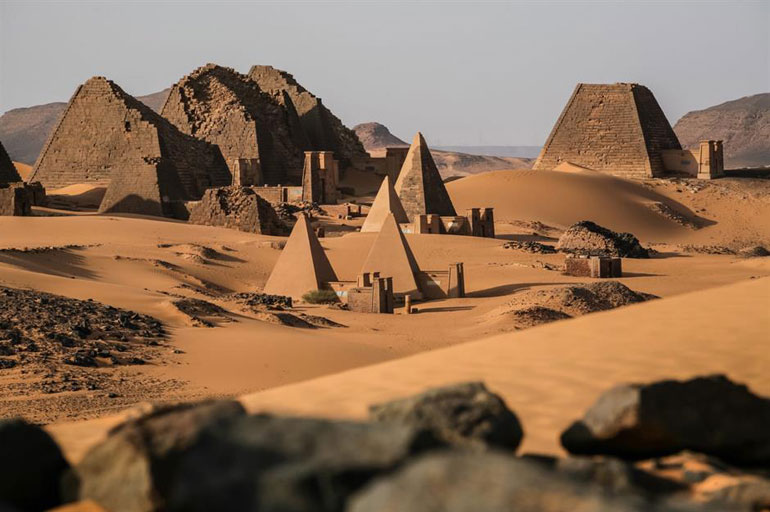Nubian pyramids, Meroë, Sudan