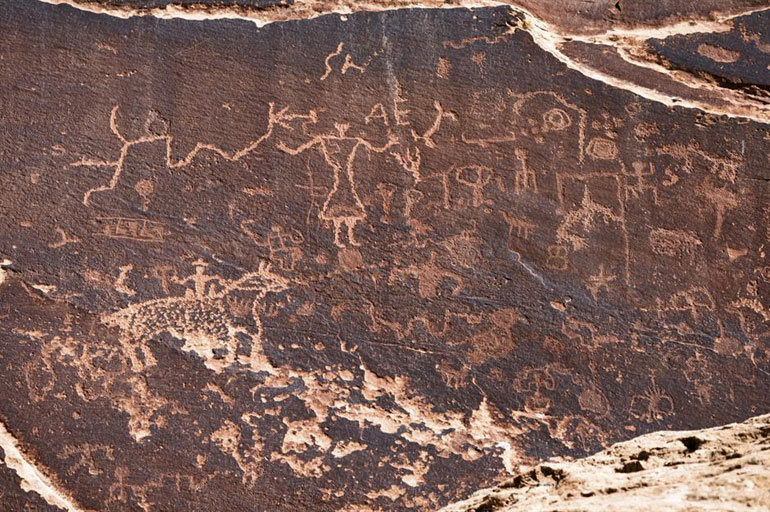 Sand Island Petroglyph Panel, Bluff, Utah