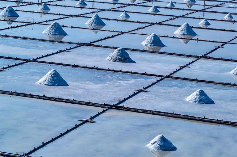 Jing Zhai Jiao Tile Paved Salt Fields, Tainan