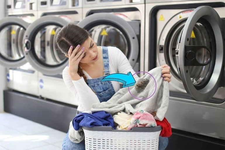 تمیز نشدن لباس ها در ماشین لباسشویی به علت خرابی دستگاه