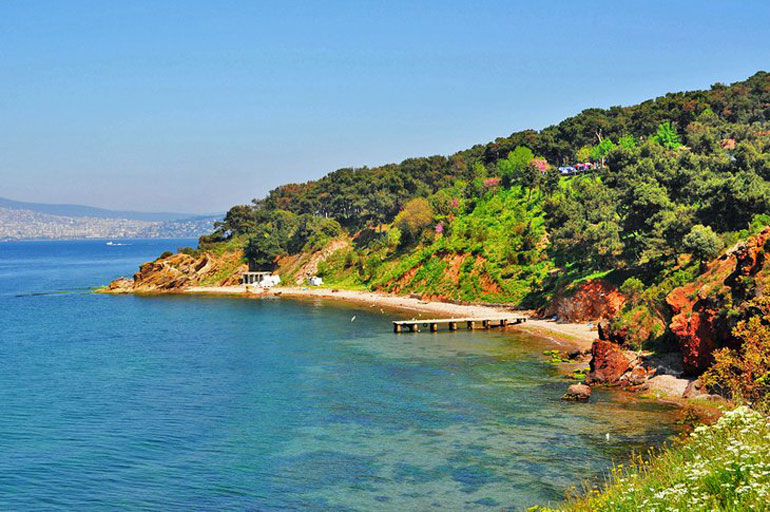 ساحل جزیره هیبلی از بهترین سواحل استانبول