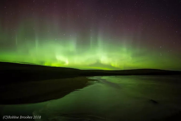 A spectacular aurora on Unst - "the island above all others".Robbie Brookes