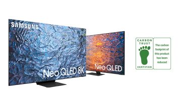 تلویزیون‌هایNeo QLED 2023 سامسونگ گواهی کاهش کربن را دریافت کرد
