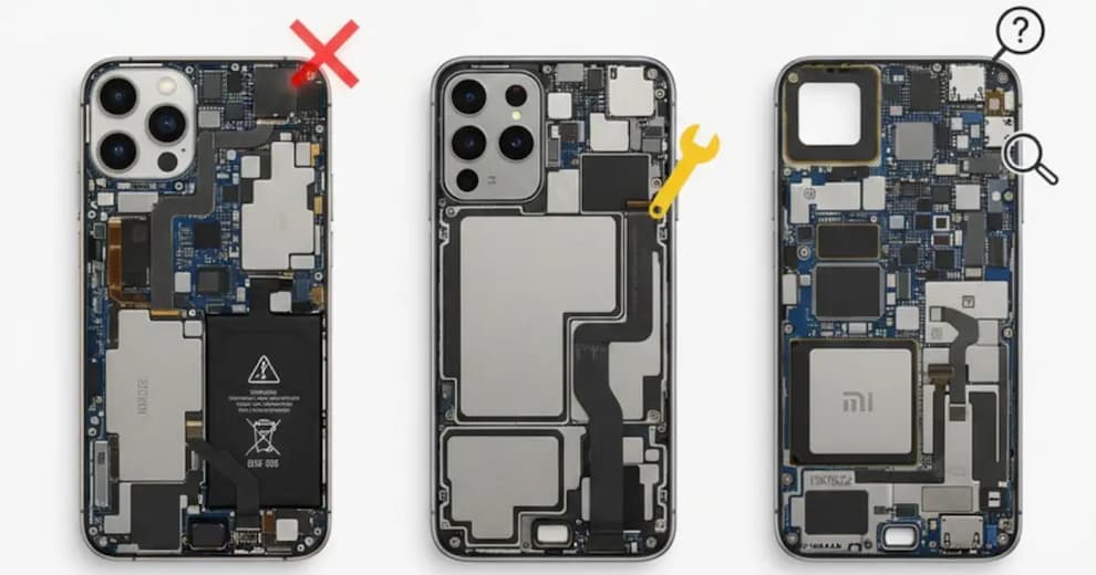 عمیرات گوشی شیائومی، سامسونگ و آیفون