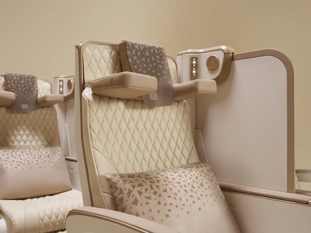 Emirates’ premium economy seats will have an adjustable privacy screen The Emirates Group