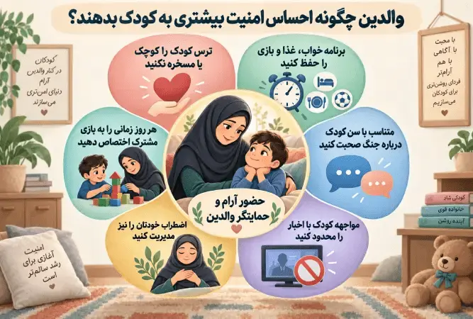 والدین چگونه احساس امنیت بیشتری به کودک بدهند؟