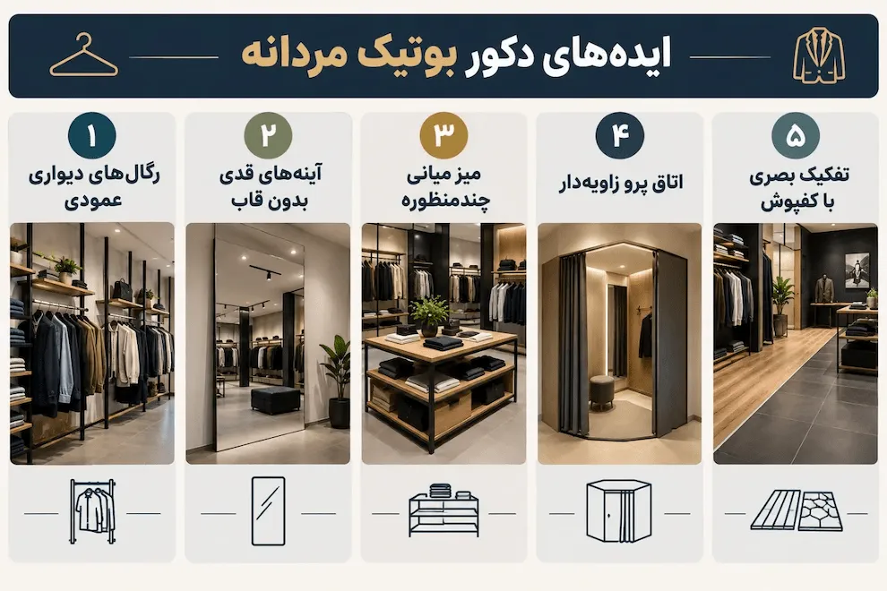 دکور بوتیک مردانه